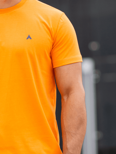 CAMISETA BÁSICA LARANJA MASCULINA 100% ALGODÃO